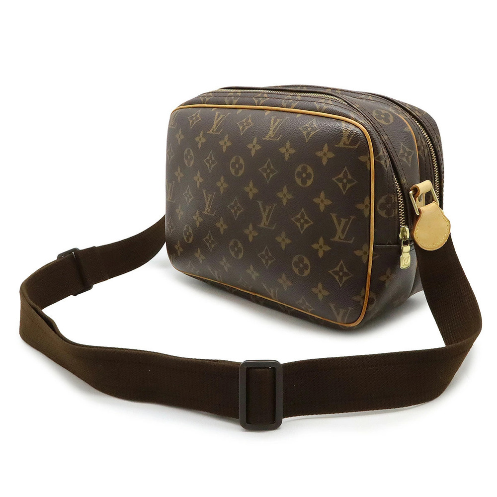 Louis Vuitton Reporter Bag Monogram Shoulder Crossbody Brown